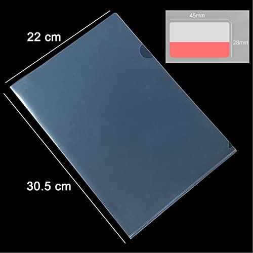 200 Pack Document Clear Plastic Folder Copy Safe Project Pocket L-Type US Letter Size A4 Paper Sleeves Folders in Transparent with 30 Pieces Index Tabs
