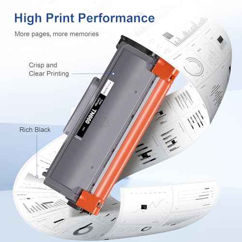 Compatible Toner Cartridge Replacement for Brother TN660 TN-660 TN630 TN-630 Black Toner Cartridge Use with Brother HL-L2380DW HL-L2320D HL-L2340DW DCP-L2540DW MFC-L2700DW Printer - 4 Black