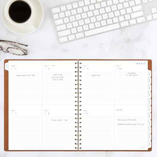 AT-A-GLANCE 2026 Planner, Weekly & Monthly, 8.5" x 11", Large, Signature, Distressed Brown (YP9050926)