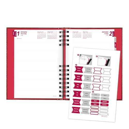 Brownline¢ç 2026 CoilPro¢â Daily/Monthly Planner, Untimed Journal, 12 Months, January to December, Twin-Wire Binding, 8.25" x 5.75", Bright Red (CB389C.RED-26)
