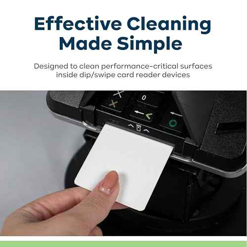 KICTeam - Cleaning Cards for Swipe Card Readers, Time/Badge Readers, Hotel Door Readers & More (50 Cards) - Presaturated with Quick Drying Solution - Made in USA