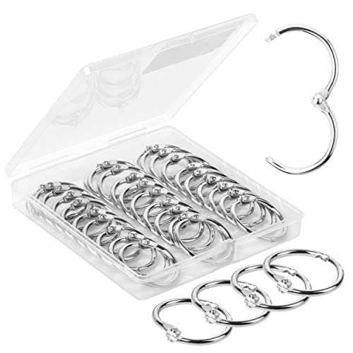 Mr. Pen 1 Inch Loose Leaf Binder Rings, 40 Pack – Silver