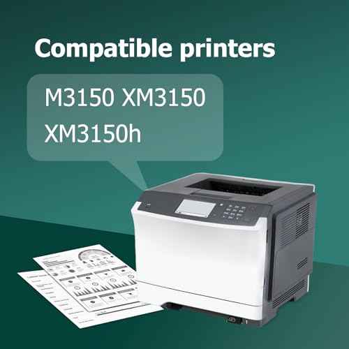 24B6186 Toner Cartridge Replacement for Lexmark 24B6186 for M3150 XM3150 XM3150h