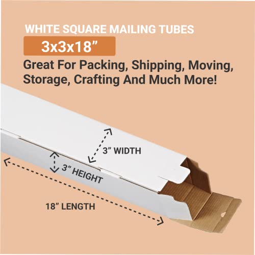 AVIDITI Shipping Boxes Small 3"L x 3"W x 18"H , 25-Pack | Corrugated Cardboard Box for Packing, Moving and Storage 3x3x18 3318