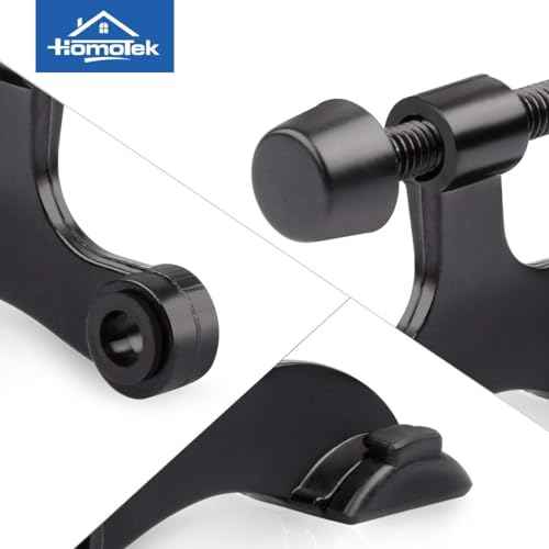 HOMOTEK 36 Pack Hinge Pin Black Door Stopper,Adjustable Deluxe Heavy Duty Door Stopper 2-1/2"x1-3/4¡±,with Black Rubber Bumper Tips