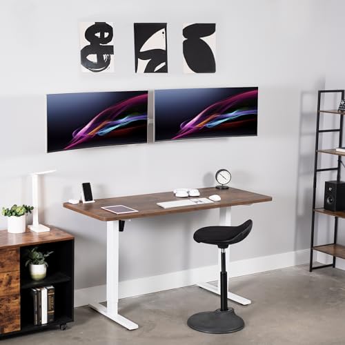 VIVO Premium Dual Ultra Wide LCD LED 27 to 38 inch Monitor Wall Mount, Heavy Duty, Telescoping Arms, Flush Wall Setup, Fits 2 Screens, White, MOUNT-TS38W