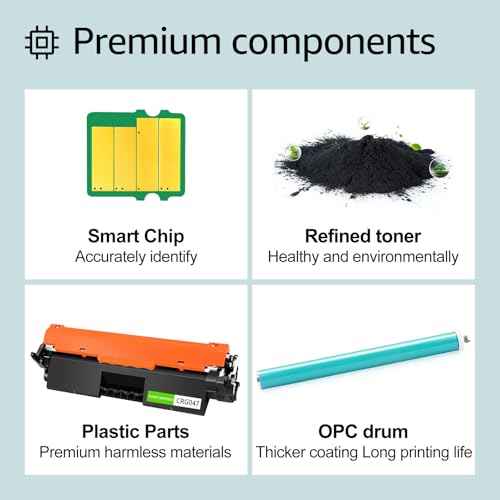 greencycle 047 Toner Cartridge BlackReplacement Compatible for Canon Toner Cartridge 047 imageCLASS MF113W LBP113W LBP112 MF112 MF110 LBP110 Printer Ink Cartridge (4PCS,Black)