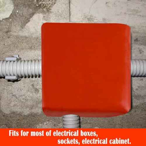 Electrical Putty Pads Fire Barrier Moldable Fire Putty Pads Adhesive Putty for Wall Firestop Pads for Sockets Openings Electrical Box 7-1/2 inch (12)