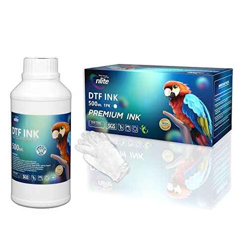 Enlite Premium DTF White Ink for DTF Heat Transfer Film Printing, Used for Printhead L1800 L805 R1390 4720 I3200 XP600 DX7 DX5 5113, Great Fluency, Whiteness and Covering Rate, 16.9oz