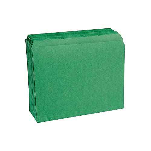 Staples 509653 Top-Tab File Folders Straight-Cut Tab Letter Size Green 100/BX
