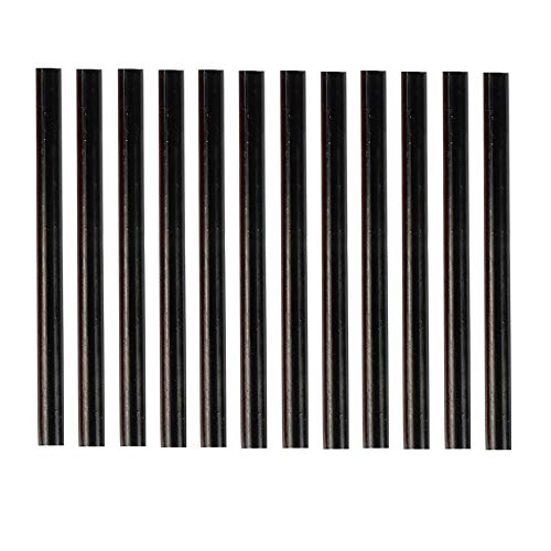 HUIHUIBAO 12 pcs Black Mini Hot Glue Sticks 7x100mm for DIY Craft
