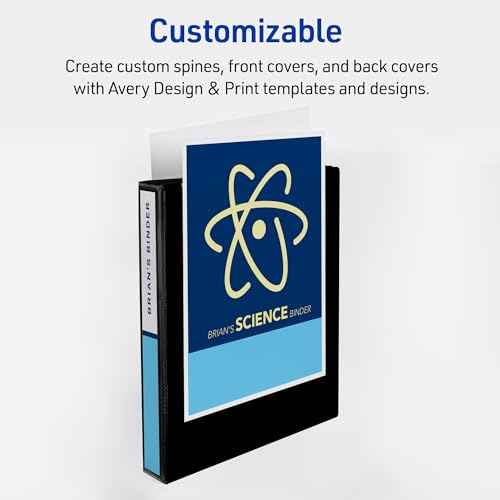 Avery Heavy-Duty View 3 Ring Binder, 1" One Touch EZD Rings, 275-Sheet Capacity, 1.4 Inch Wide Spine, Great for Home, School Supplies, Office, or Organization Needs, 1 White Binder (79199)
