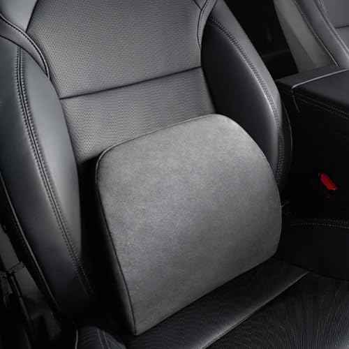 Lumbar Support Pillow Ergonomic Memory Foam Lumbar Pillow for Lower Back Pain Relief - Back Cushion for Driving, Chair Support for Car, Office & Gaming Chairs (Black, 1PC)