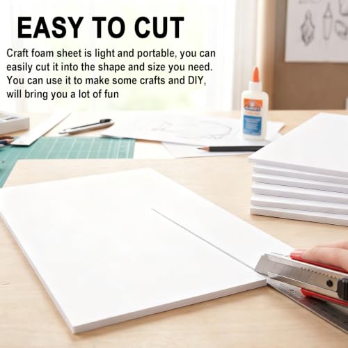 ALISWAT 20 Pack White Foam Boards 12x16.5in 3/16in Thick for Crafts & Projects