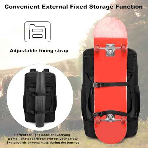 Asenlin Travel Backpack for Women Men,40L Extra Large Hiking Backpack 17 Inch Carry on Backpack Water Resistant for Casual Daypack Gym Backpack-Black