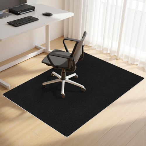 Melising 36x48 Adjustable Office Chair Mat for Hardwood Floors - Non-Slip, Anti-Static, 36" x 48" Black