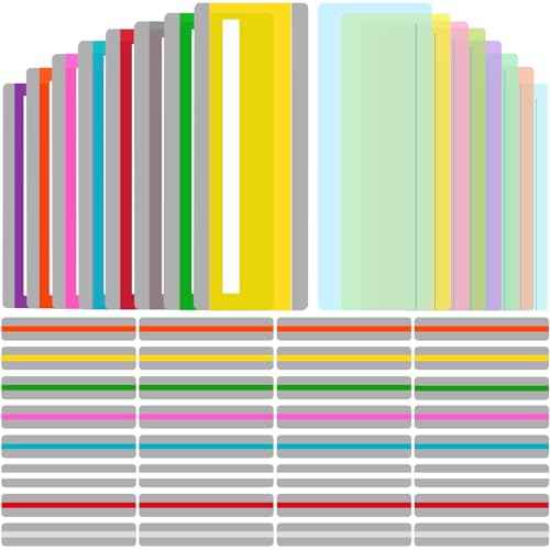 48 Pieces Guided Reading Strips with 3 Styles Highlight Bookmarks Reading Ruler Reading Tracking Colored Overlays Strips Assorted Colors Helps with Dyslexia