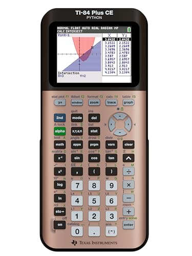 Texas Instruments TI-84 Plus CE Graphing Calculator Rose Gold - High-Resolution Color Display