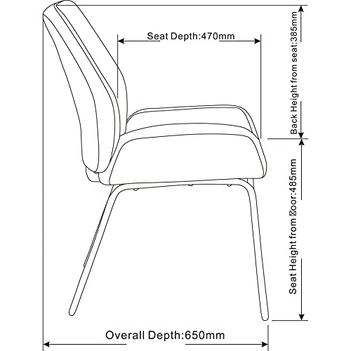 Lorell LLR68574 Bonded Leather U-Shaped Seat Guest Chair