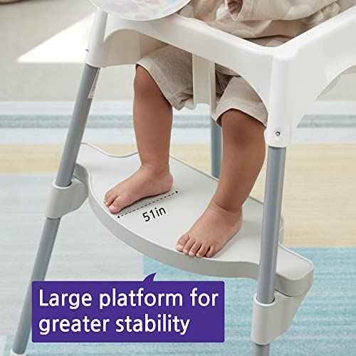Baby Footrest Compatible with IKEA High Chair Antilop Footrest Accessories, Balchakryuk (White Snow)