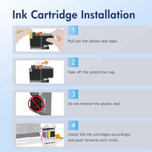 LC406XL LC406 Ink Cartridges for Brother Printer MFC-J4335DW MFC-J6555DW MFC-J5855DW MFC-J4535DW MFC-J6955DW MFC-J4345DW MFC-J5955DW HL-JF1 (4 Pack, Black Cyan Magenta Yellow)