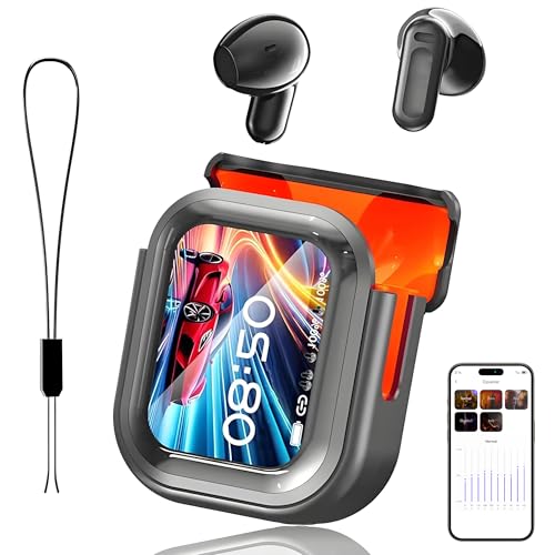 NE20 Earbuds, NE20 Translation Earbud, 6 Translation Modes, LCD Touch Screen, 60H Playtime, HiFi Sound, 135 Languages AI Translation Earbuds Real Time for Travel, Business (Black)