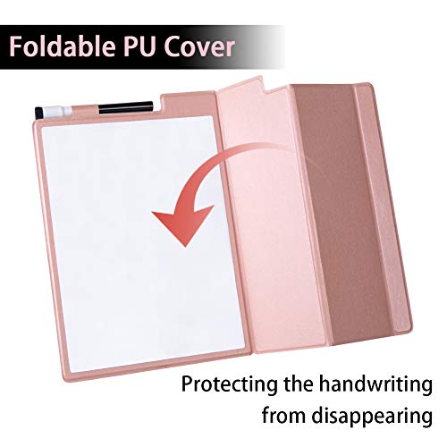 CRCHOM 9x12 Inch Pink Dry Erase Whiteboard - Portable & Magnetic, Slim Design with Marker