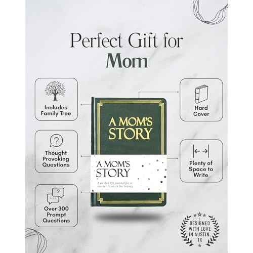 Mom's Life Story Journal (Hardcover): A Meaningful Keepsake for Mom to Share Her Journey and Memories, Book Includes 250+ Prompt Questions, Sentimental Gifts for Mother's Day, Birthday & Christmas