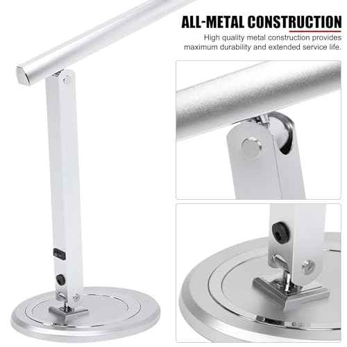 EVTSCAN 10W USB Foldable LED Desk Lamp, with 46 LEDs, 180 Degrees Adjustable Arm, Aluminium Alloy Body, Modern Eye Care LED Table Light for Home Office, for Reading, Studying, Working