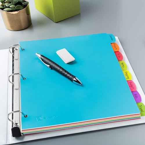 Avery Big Tab Write & Erase Durable Plastic Dividers for 3 Ring Binders, 8-Tab Set, Bright Multicolor, Pack of 6 Sets (16130)