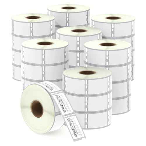 BETCKEY - Compatible DYMO 30347 (1" x 1-1/2") Book Spine Labels - Compatible with DYMO Labelwriter 450, 4XL, NOT FIT 550 & 5XL [28 Rolls/21000 Labels]
