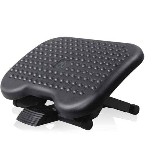 Under Desk Footrest Adjustable Height Comfy Foot Rest with 30 Degree Angle Adjustment for Comfort Home, Office Pressure Relief 18¡¿14 inch