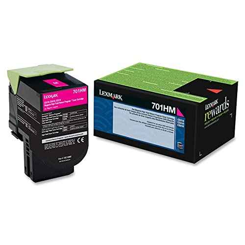 Lexmark, LEX70C1HM0, 70C1H Toner Cartridge, 1 Each, Magenta (701HM)