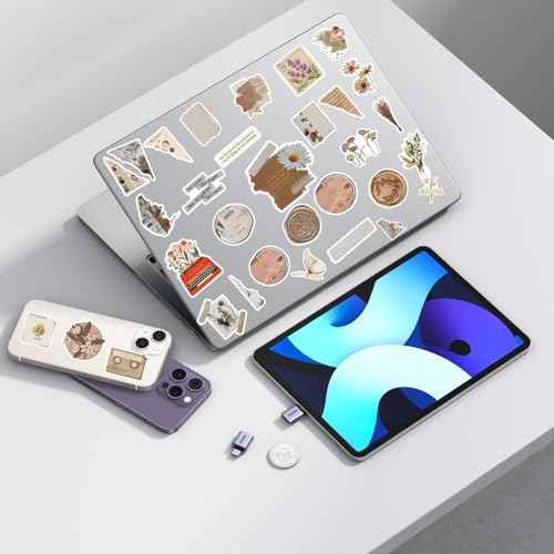 120Pcs Vintage Stickers, Waterproof Scrapbook Aesthetic Sticker for Daily Planner, Water Bottles, Handbook Junk Diary Stickers, Adults Scrapbooking Journaling Supplies DIY Paper Crafts