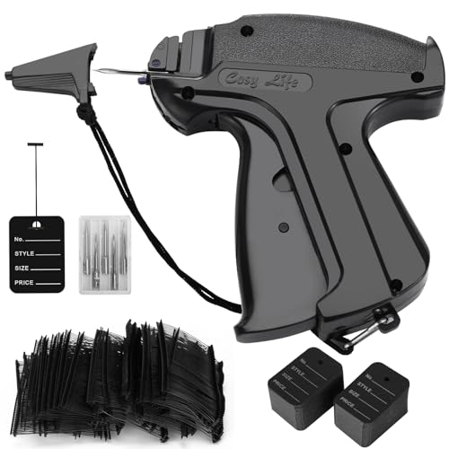 Cosy Life Tagging Gun Kit with 2000 Black Fasteners, 200 Tags & 6 Needles – Clothing Price Tag Attach Kit