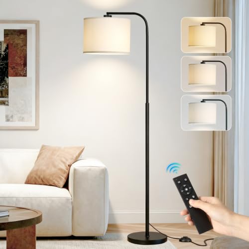 Beanliss Black Arc Floor Lamp with Remote, Dimmable & 3 Color Temperatures