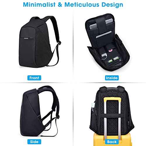 oscaurt Anti Theft Backpack 15.6 Inch Laptop Travel Backpack with Hidden Zipper and USB Charging Port Waterproof Business Computer Bag for Men & Women