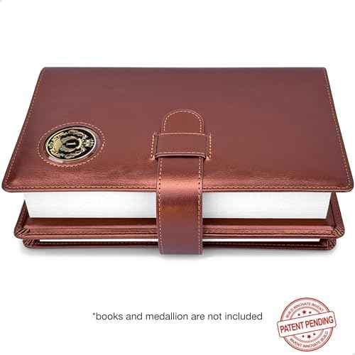 GALILEO¢ç Double AA Big Book Cover & 12 Steps & 12 Traditions | PU Leather | Coin Holder | AA Book Covers for Hardcover | AA Gift | Alcoholics Anonymous (Coin Pocket/Copper)