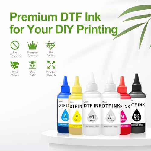 DTF Ink White 500ml, Premium White DTF Printer Ink, DTF Ink Refill for ET-8550 XP15000 L1800, R1390 R2400, DTF Transfer Ink for PET Film (500ml)