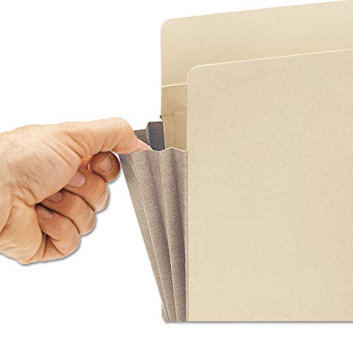 Smead End Tab File Pocket, Reinforced Straight-Cut Tab, 3-1/2" Expansion, Tyvek¢ç-Lined¢ç Gusset, Letter Size, Manila, 10 per Box (75164)