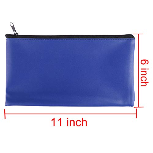 Tongnian Blue Bank Bag Money Pouch Leatherette 4-Pack 11x6in