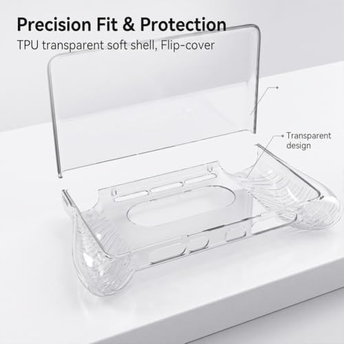 Black Transparent TPU Protective Case for AYN Thor Handheld Console - Shock & Scratch Resistant