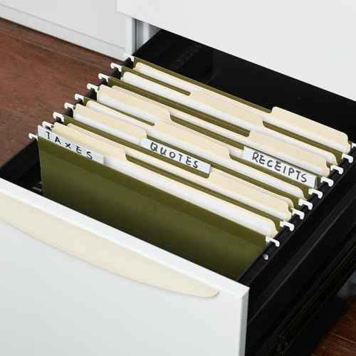 Staples 418376 Hanging File Folders BX Bottom 3-Inch Expansion Letter Gn 25/BX