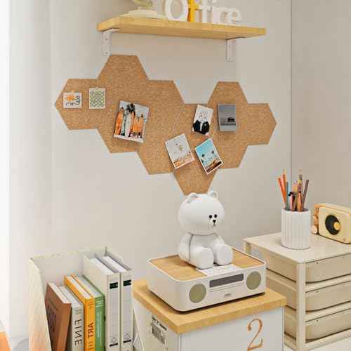 YENHOME 35.8"X80" Self-Adhesive Cork Board Roll Large Decorative Cork Boards for Office Walls Home 1/8 Kitchen Shelf Liner Kitchen Cabinet Liner Peel and Stick Removable Bulletin Boards for Walls