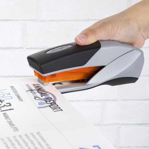 Swingline Optima 25 Sheet Capacity Stapler - Orange/Gray, Jam Free, Soft Grip (66402) - Pack of 1