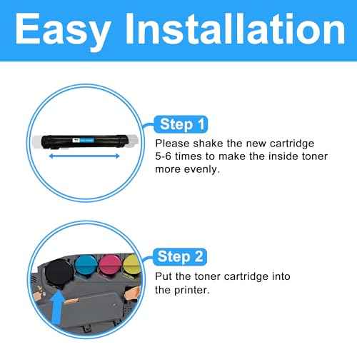 LCL Compatible Toner Cartridge Replacement for Xerox WorkCentre 7120 7125 7220 7220I 7225 7225I 006R01457 7120 7125 7220 7220I 7225 7225I Color Printer (1-Pack Black)