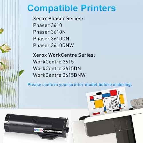 3610 3615 Toner Cartridge Replacement for Xerox 106R02722 106R02720 for Phaser 3610 3610N 3610DN 3610DNW, Workcentre 3615 3615DN 3615DNW Printer (High Yield-14,100 Pages, 1-Black)