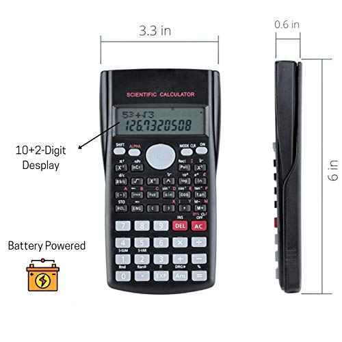 Mr. Pen Scientific 2 Line Calculator - Fraction & College Math Calculator for Students & Engineers