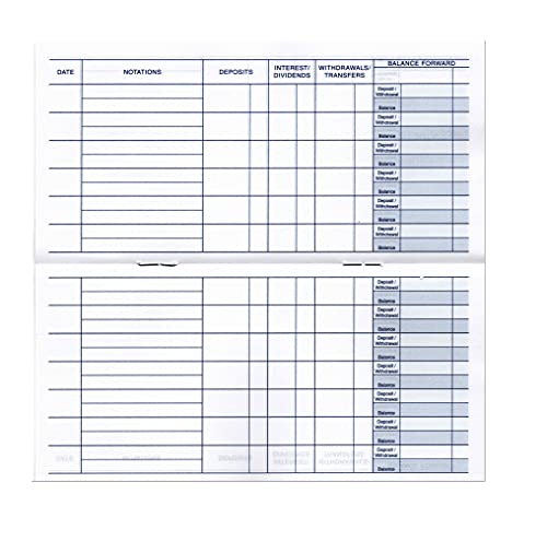 Magnolia Registers Savings Transaction Record Book (10 Registers) 3x6", 12 Pages, 64 Entries