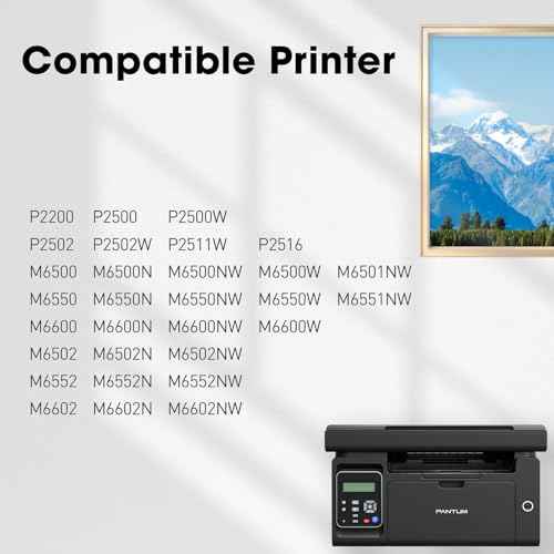 PB-211 PB211 Toner Cartridge Replacement for Pantum P2502W PB-211E PB211EV Toner for Pantum P2500W P2502W P2200 M6500NW M6550NW M6552NW M6600NW M6602NW (Black, 2-Pack)